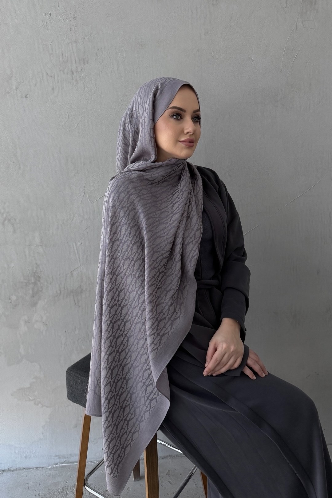Gri Valenoor Naia Pamuk Şal