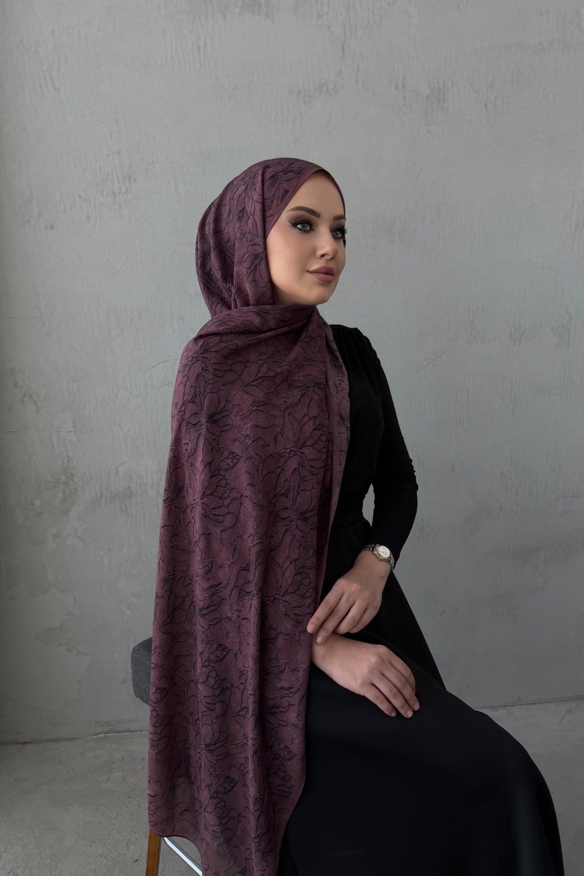 Gül Kurusu Mayra %100 Pamuklu Şal