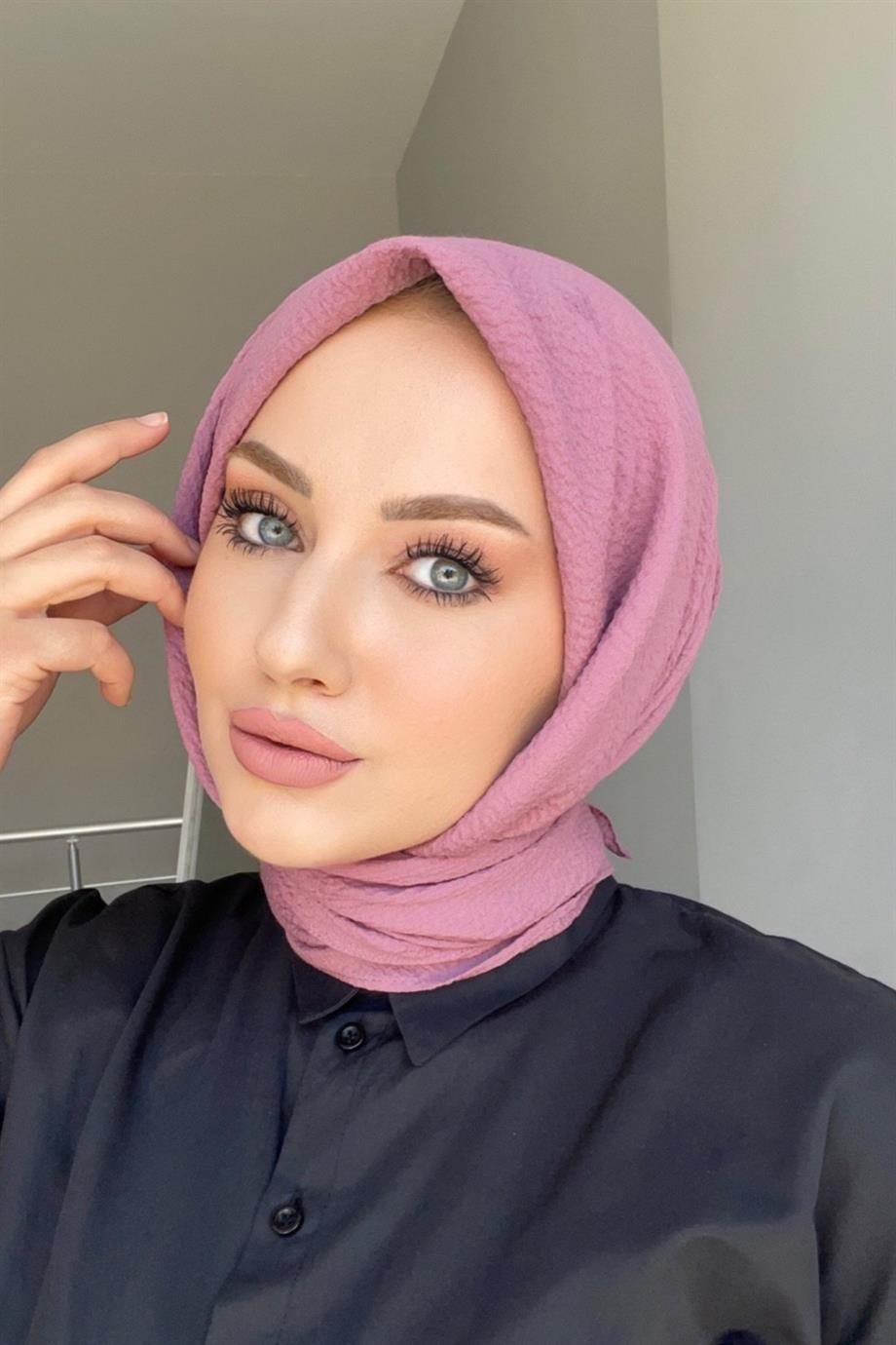 Gül Kurusu Naturel Eşarp 