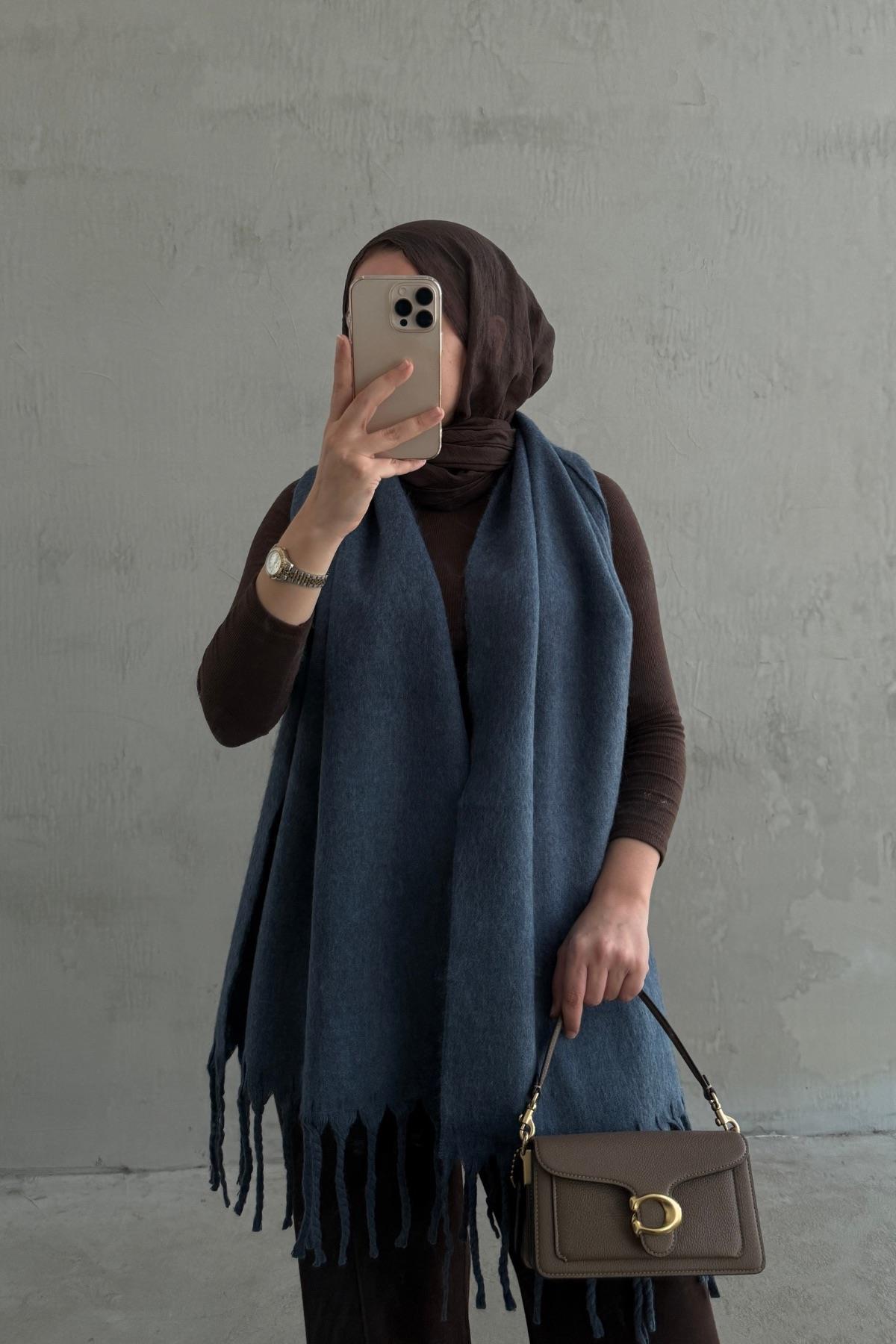 İndigo Pufy Atkı 