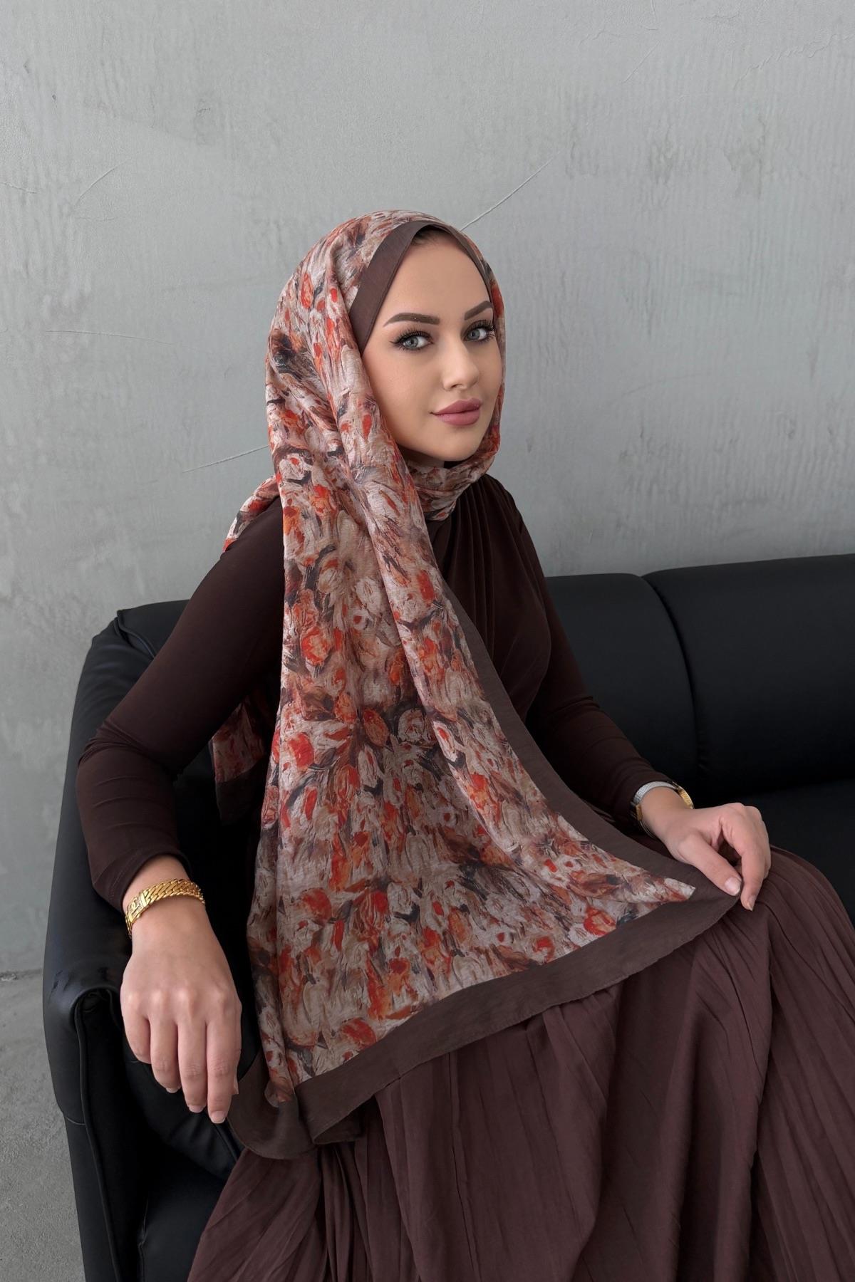 Kahverengi Melisa Tensel Şal 
