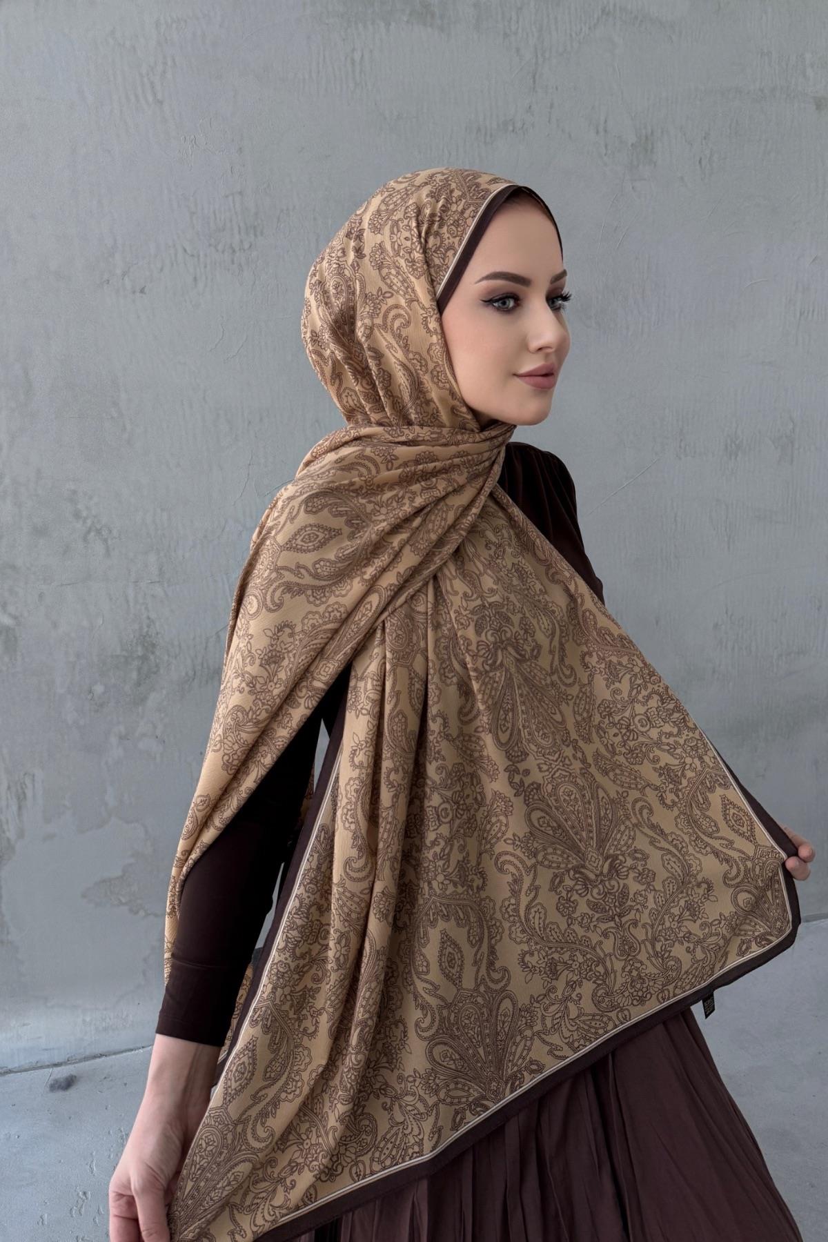 Karamel Meyra Modal Krinkıl Şal