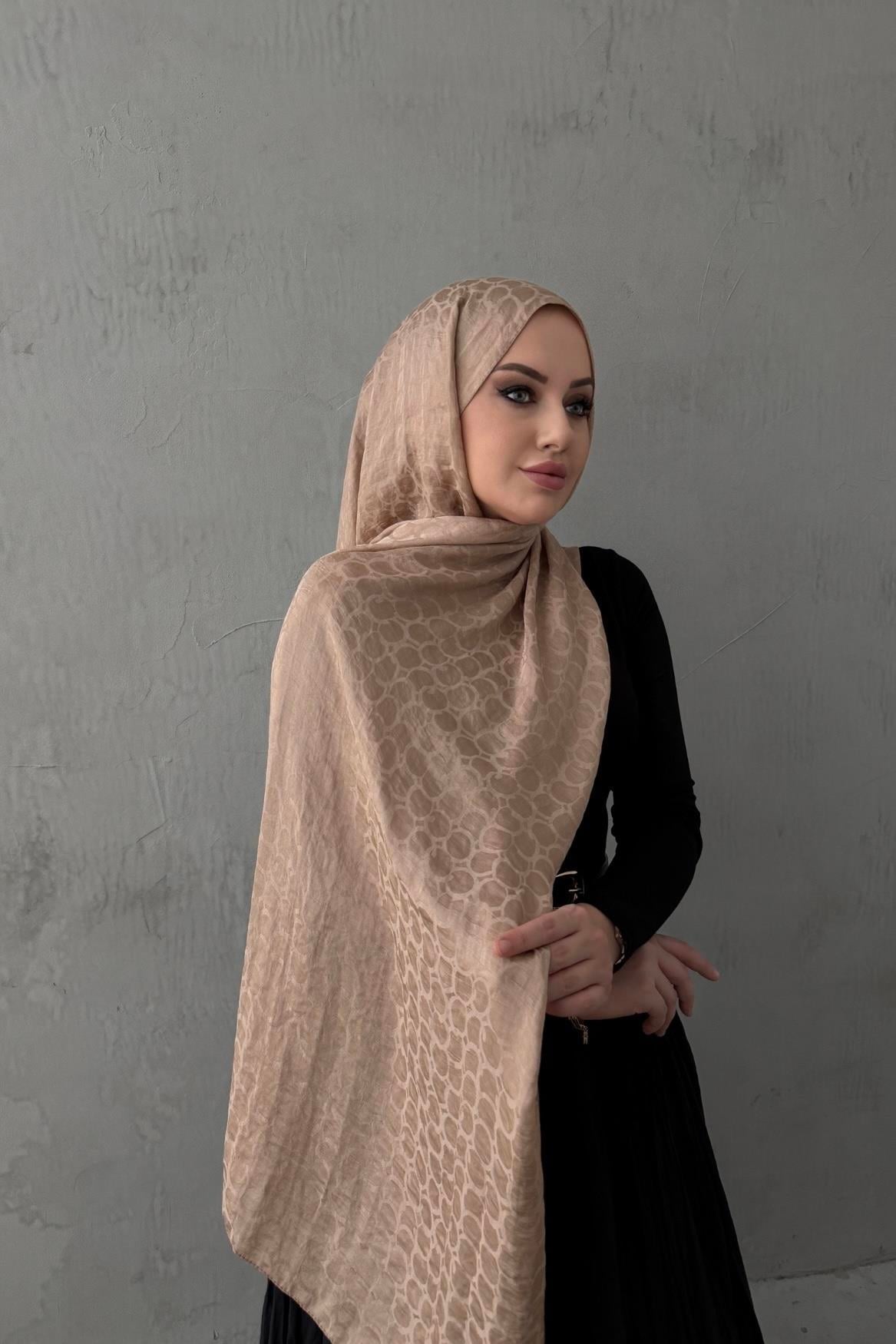 Karamel Perry Floş Pamuk Şal 