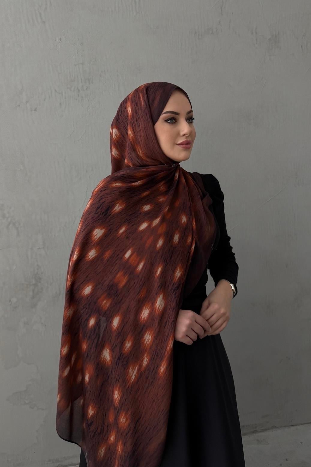 Kiremit Bambi %100 Pamuk Koza Şal