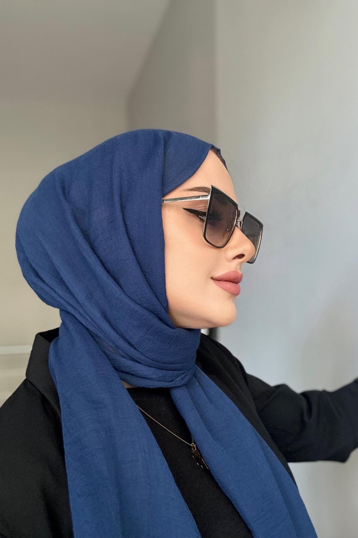 Konfor Şal Açık Lacivert