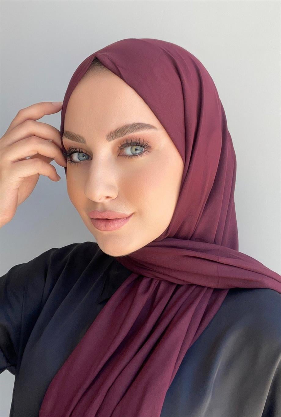 Koyu Bordo  Penye Şal