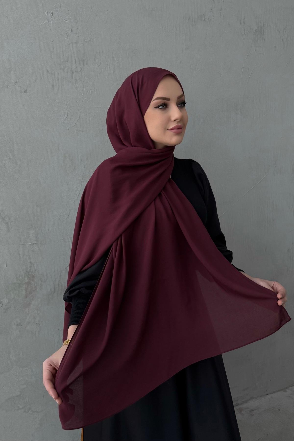 Koyu Bordo Royal %100 Pamuk Şal 