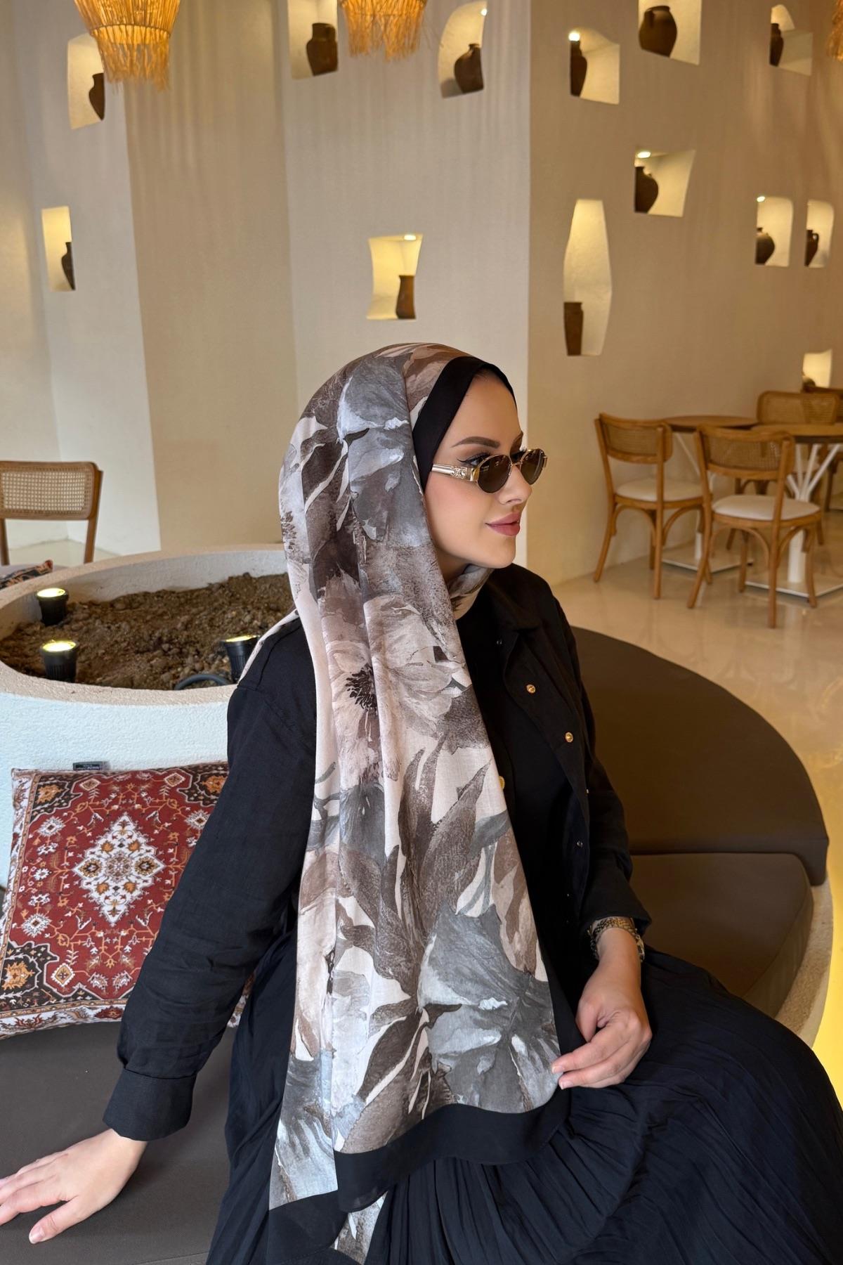 Koza %100 Pamuk Şal Siyah