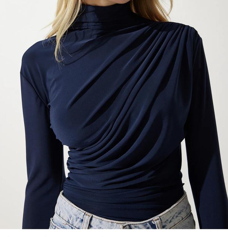 Lacivert Drape Badi ( S-M-L) Uyumlu