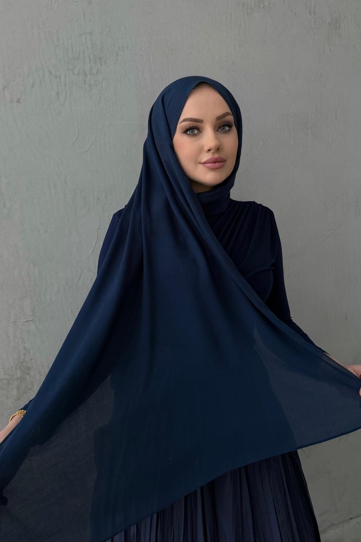 Lacivert Royal %100 Pamuk Şal 