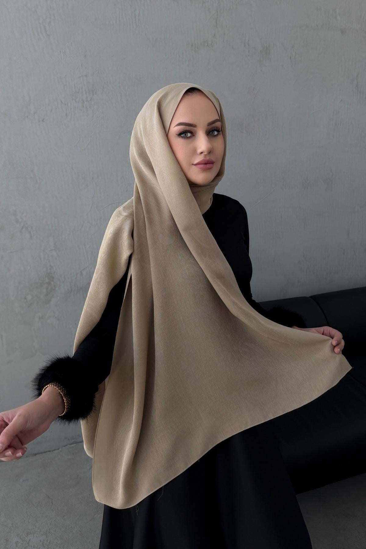 Latte Helena Pamuk Kaşmir Şal