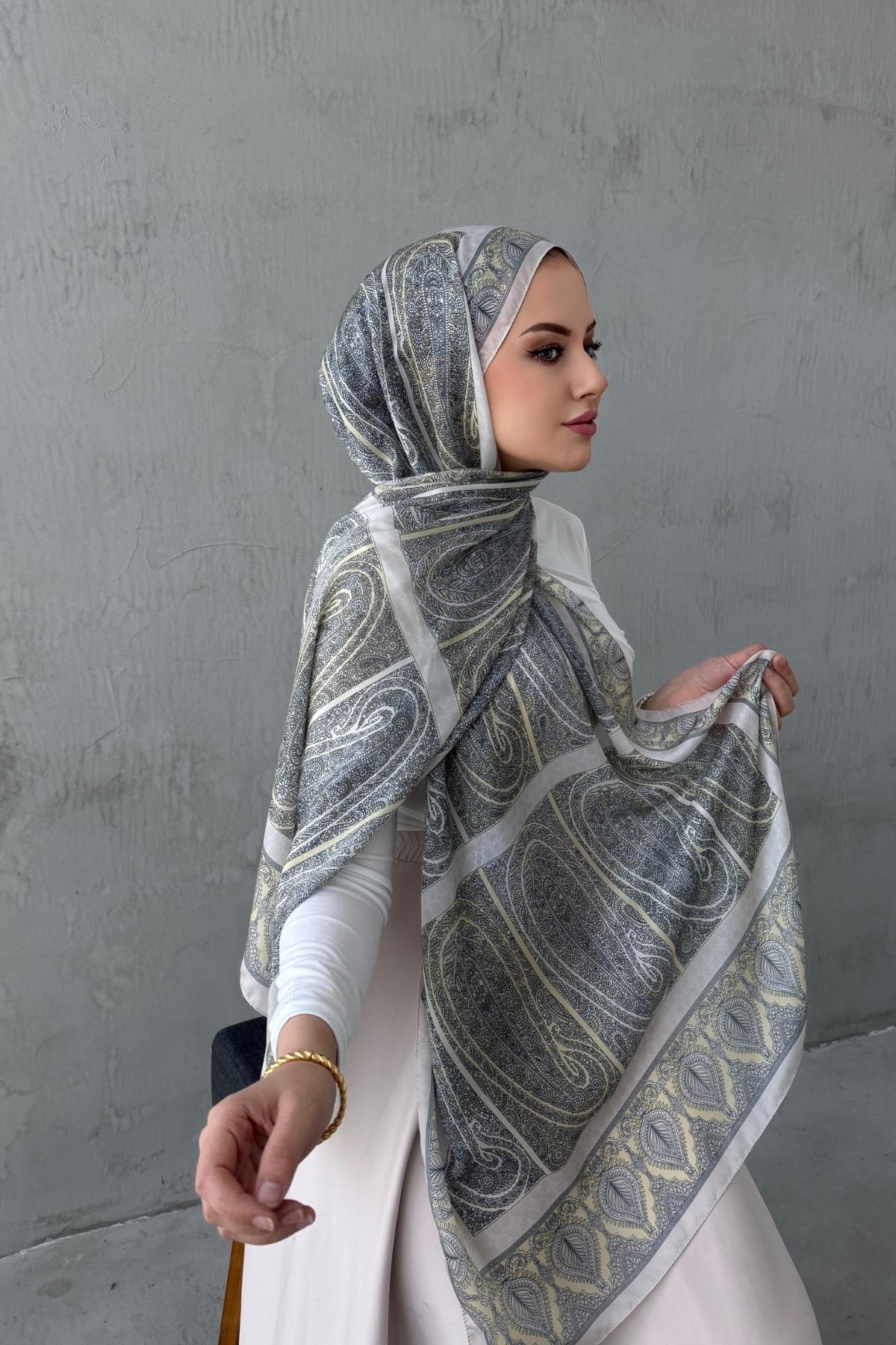 Lime Otantik Hint İpeği Şal 12