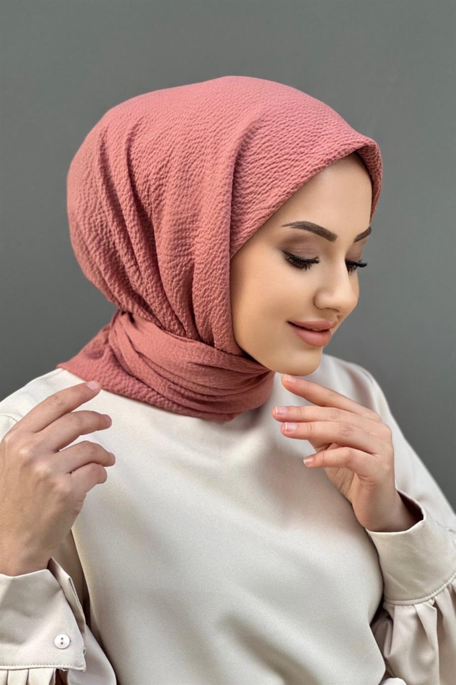 Masal Pembe Naturel Eşarp 