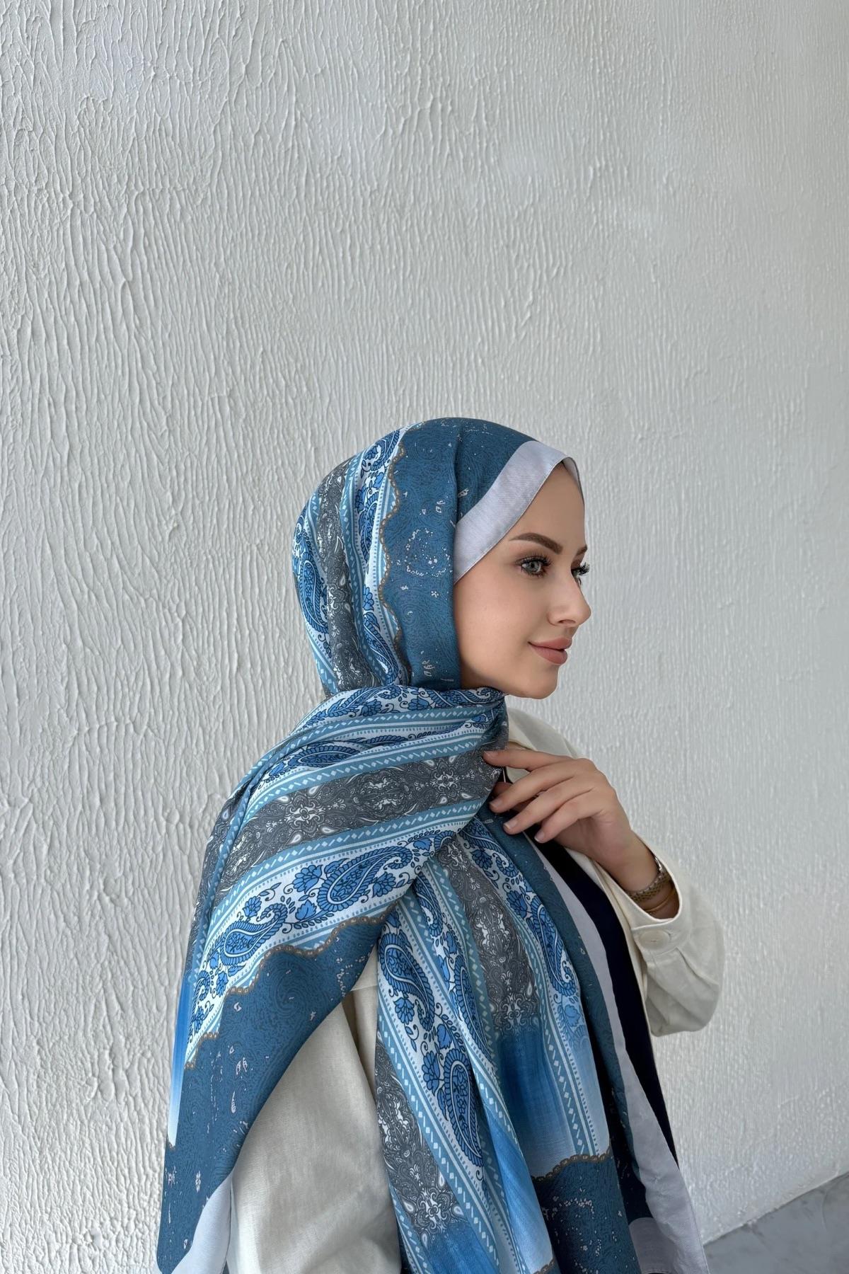 Mavi Etro Soft Şal