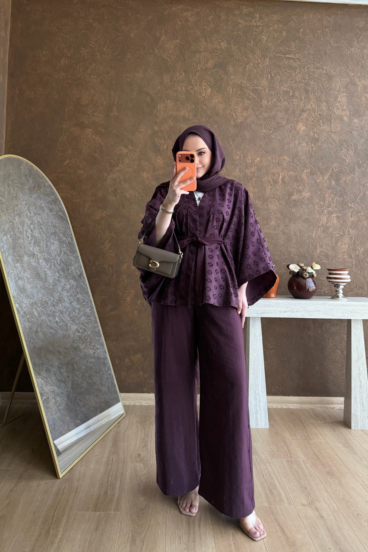 Mirelle Pamuk Vual Takım Bordo