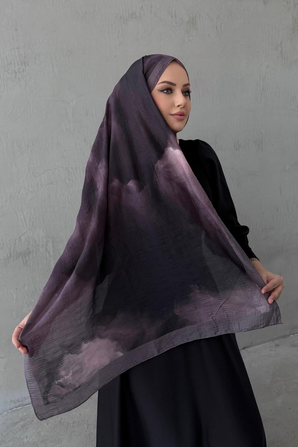 Mor Karmen Müslin Şal