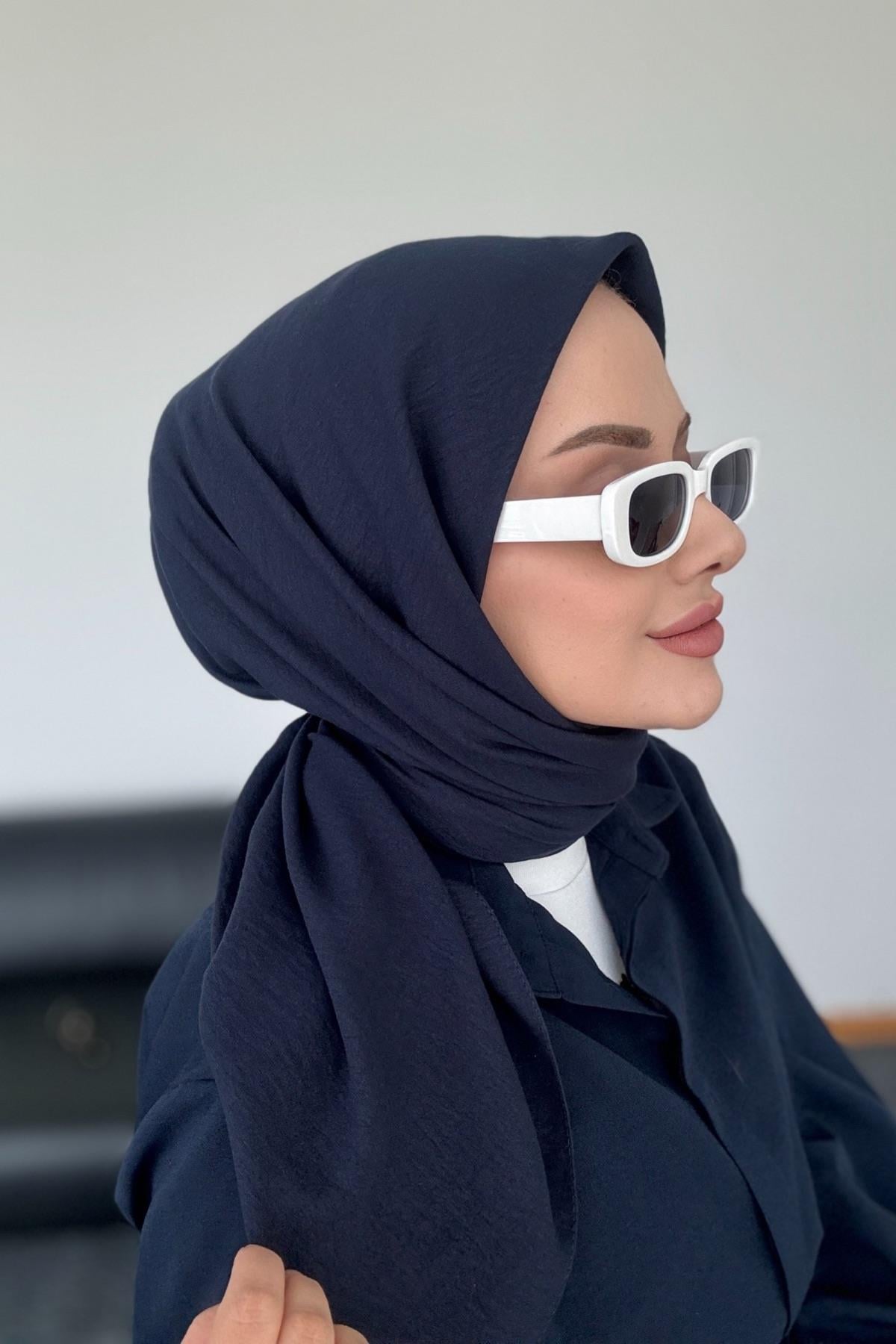 Pamuk Caz Eşarp Lacivert