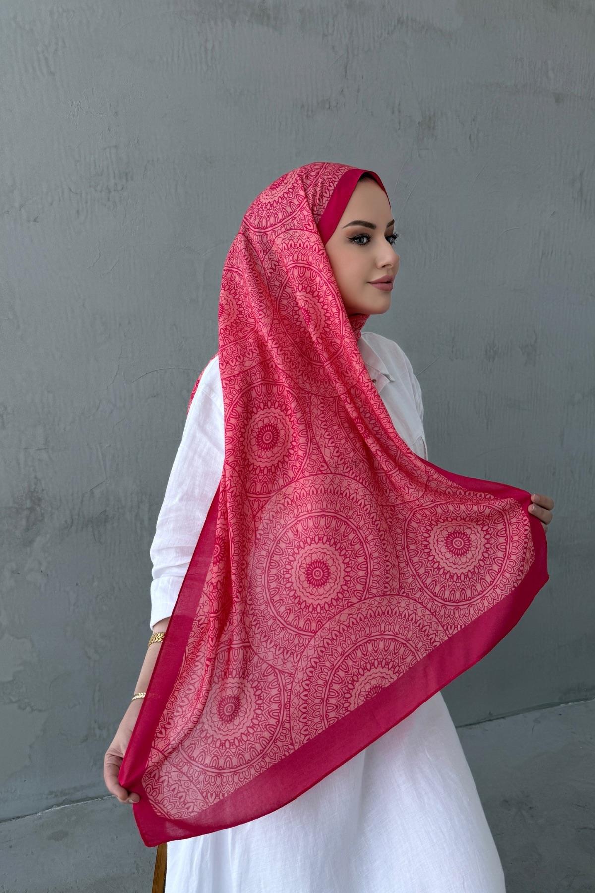 Pink Koza %100 Pamuk Şal 2