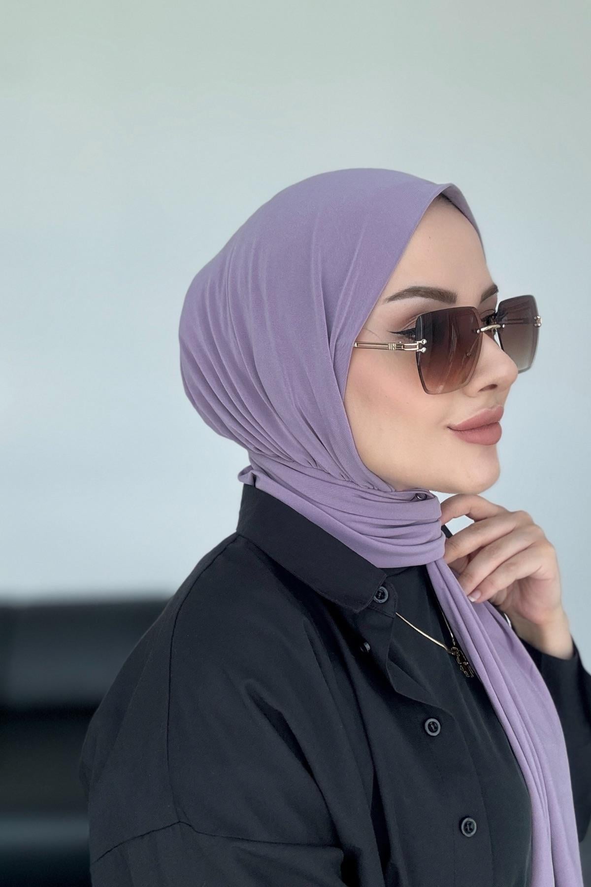 Pratik Elegans Çıtçıtlı Şal Lila