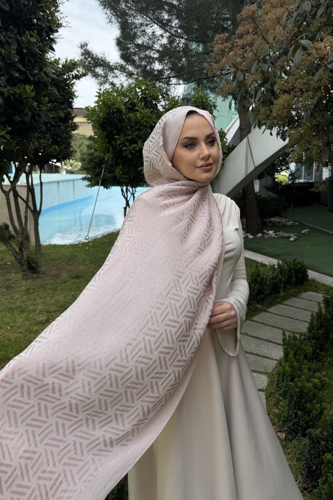 Pudra Kibrit Desen Naia Şal 