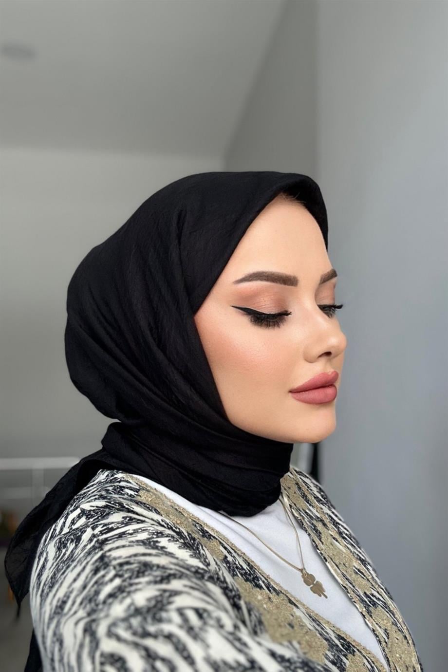 Siyah Bambu Eşarp