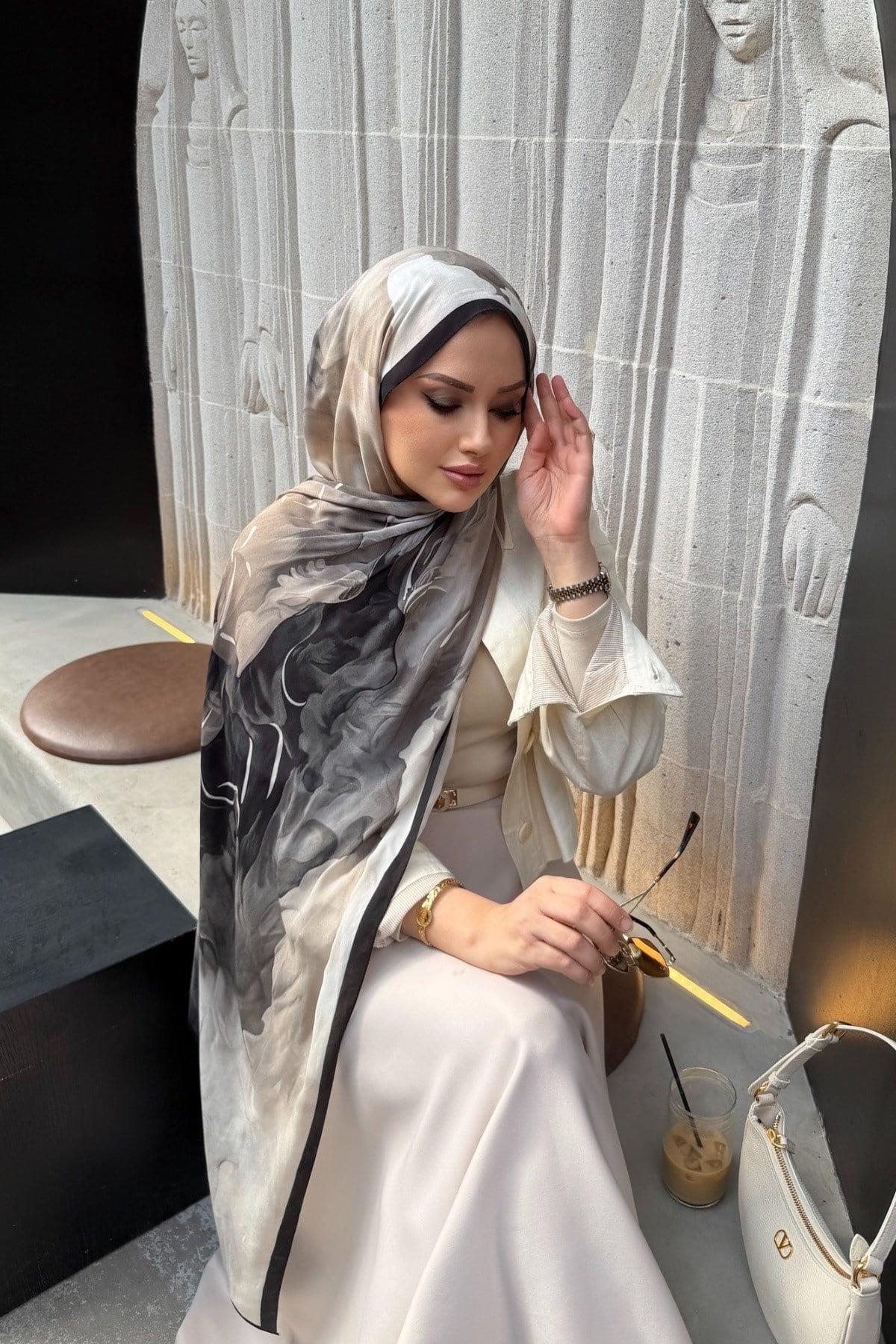 Siyah Lavinya %100 Pamuk Şal