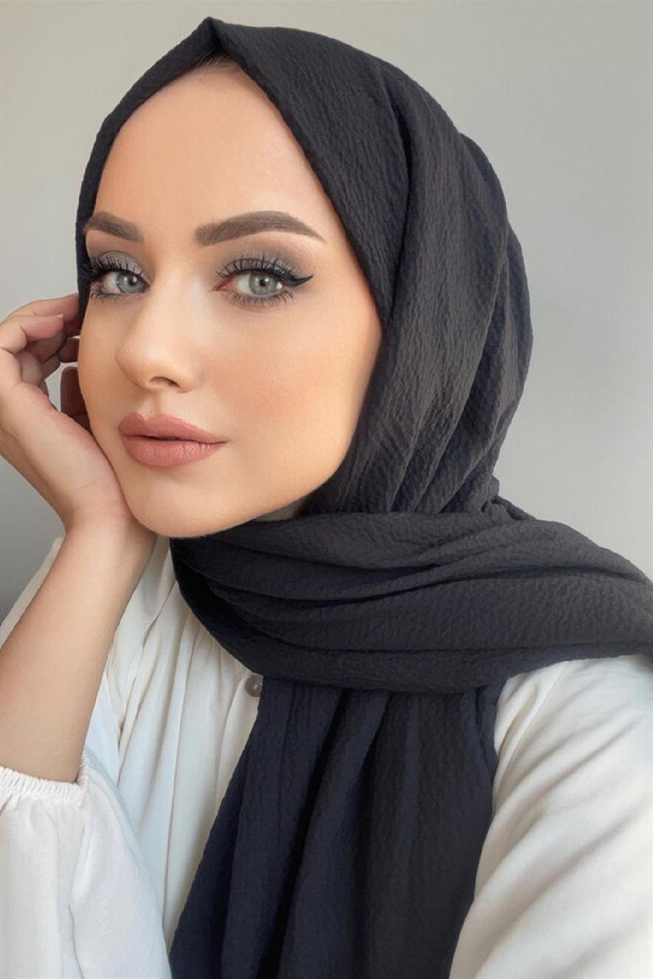 Siyah Naturel Şal