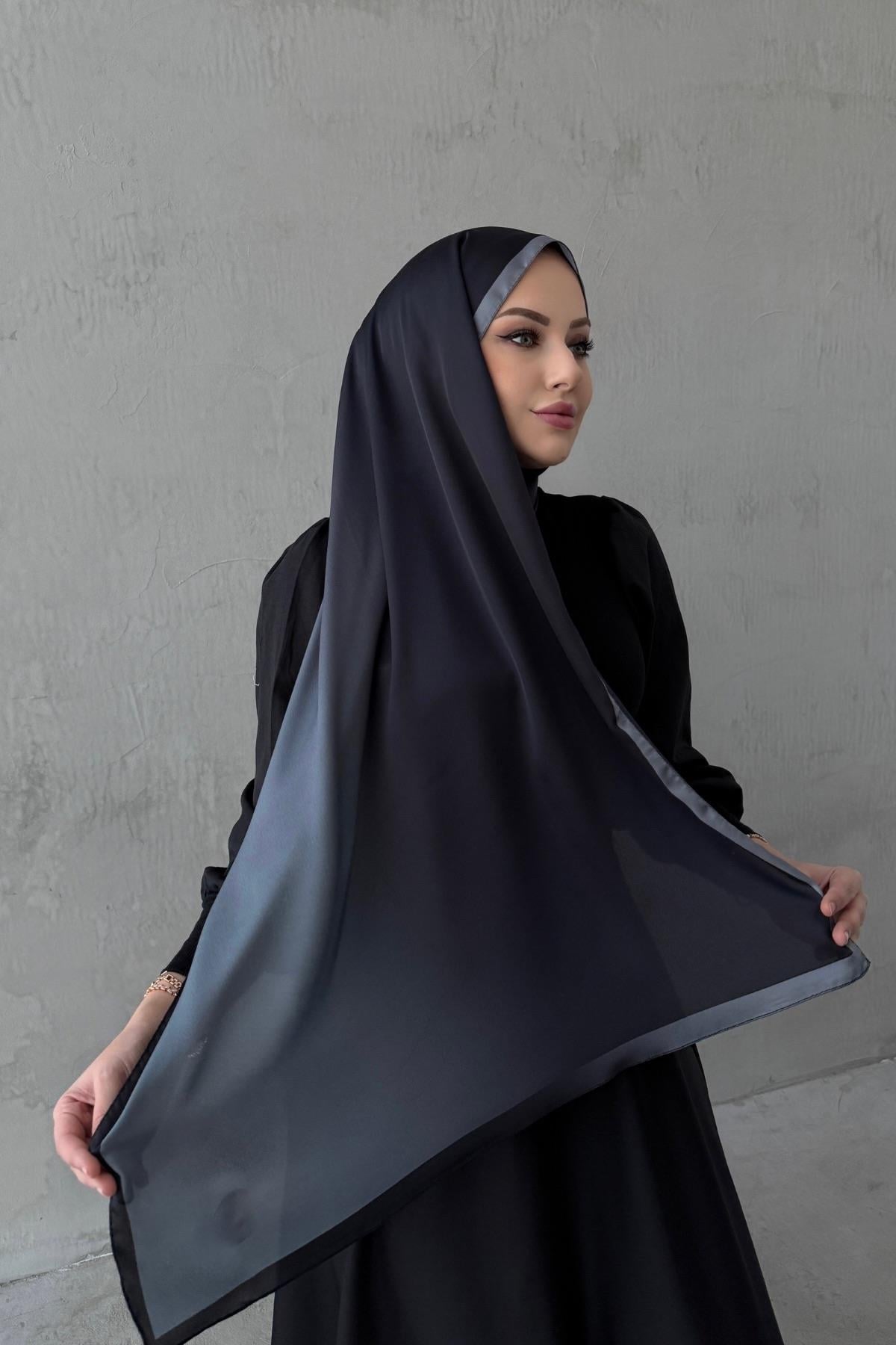 SiyahGri Degrade Şal