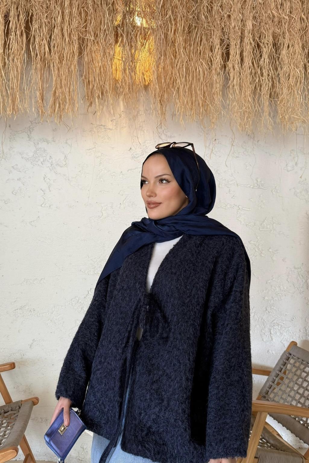 Tasarım Astarlı Ceket Lacivert