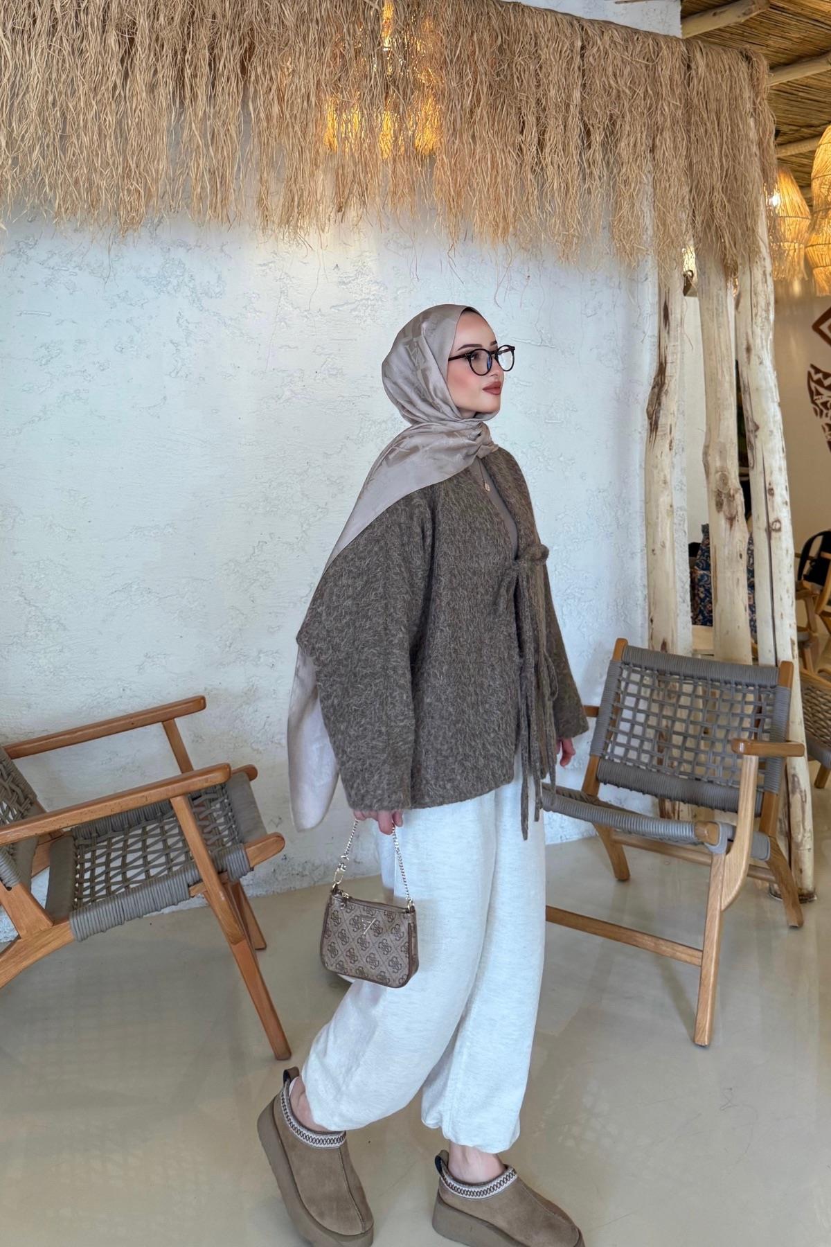 Tasarım Astarlı Ceket Vizon 