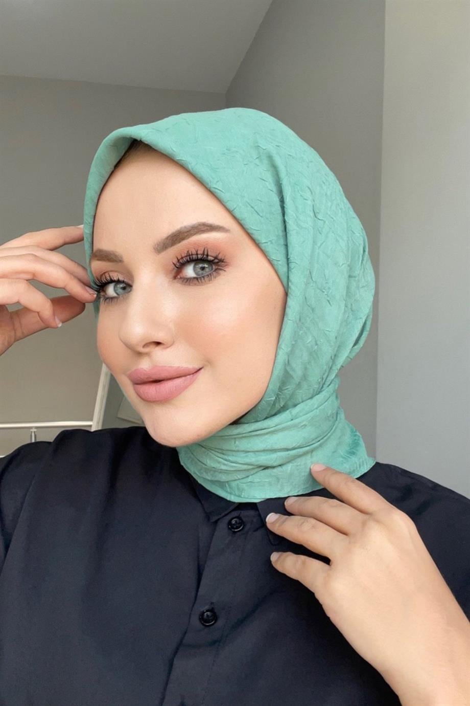 Turkuaz Bambu Eşarp