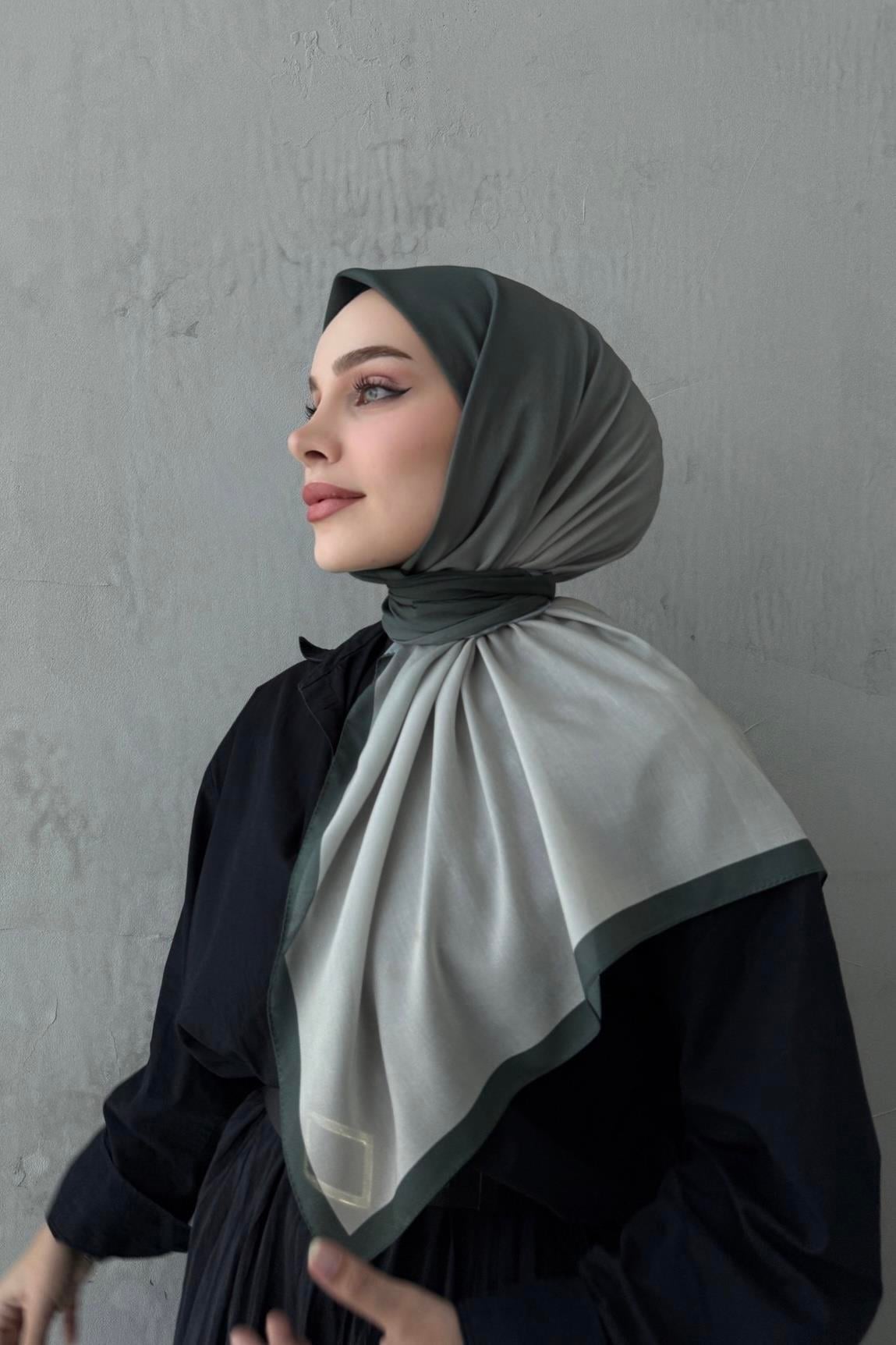 Yeşil Degrade Modal İpek Eşarp