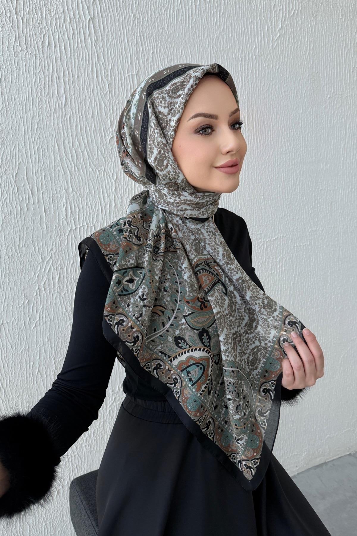 Yeşil Etro Modal İpek Şaleşarp