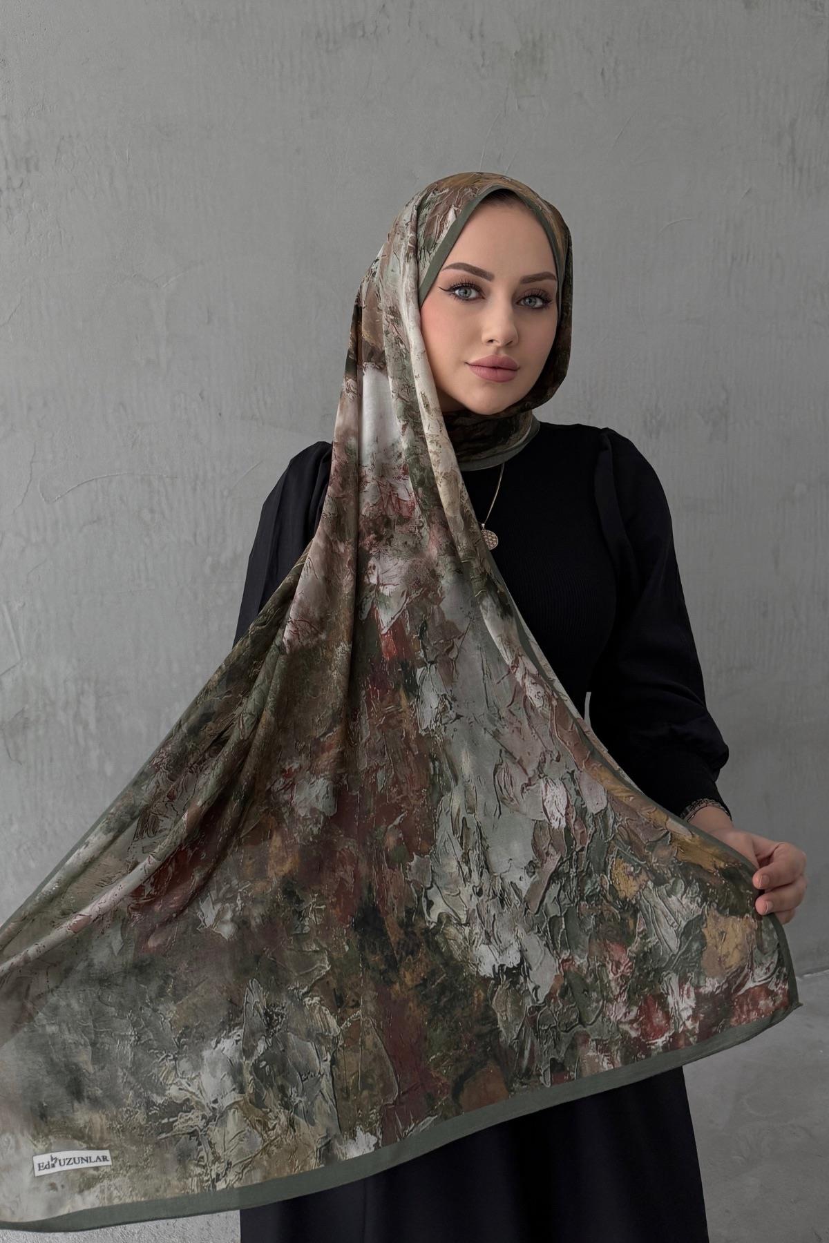 Yeşil Kardelen %100 Pamuk Şal