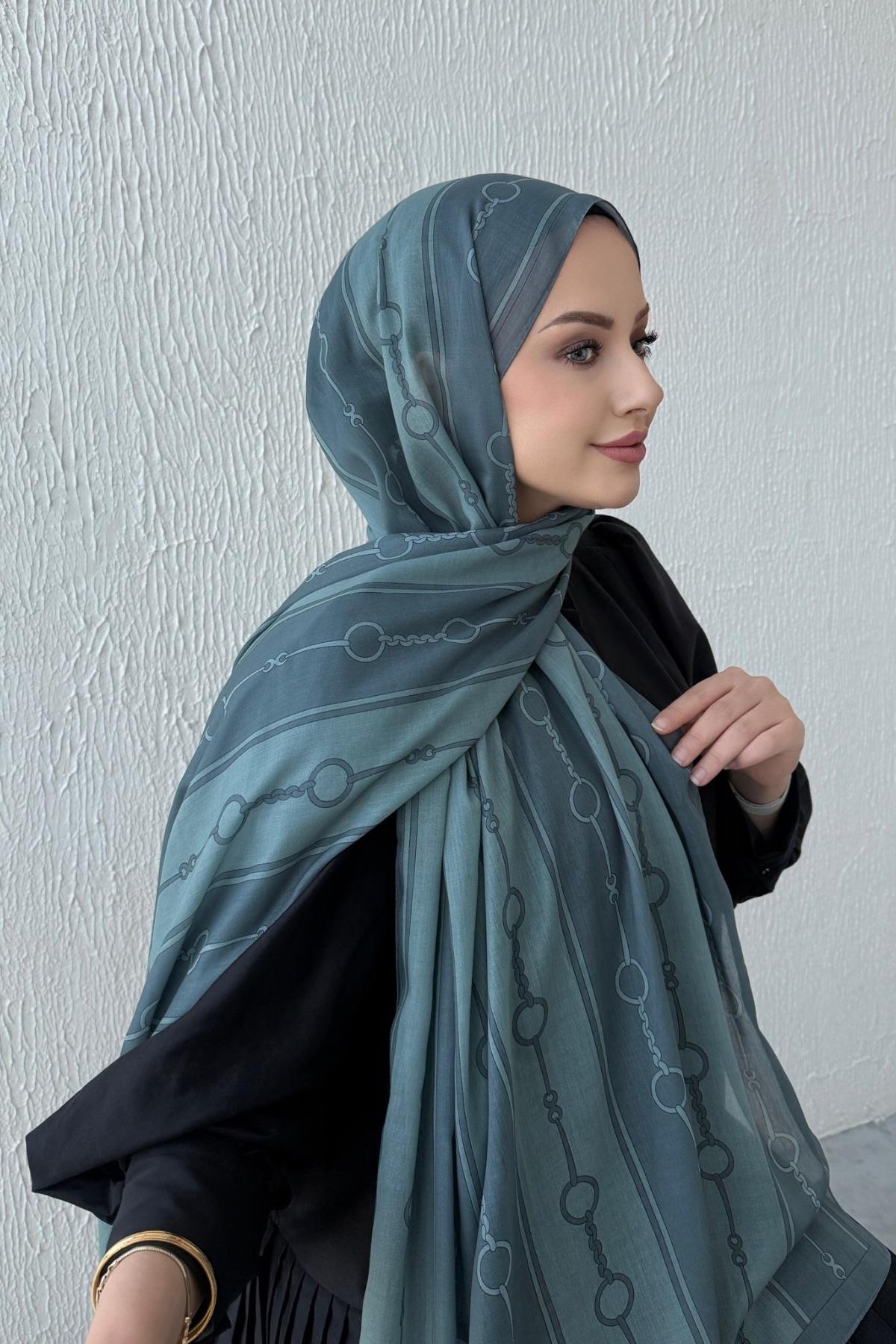 Yeşil Safir Modal İpek Şal  