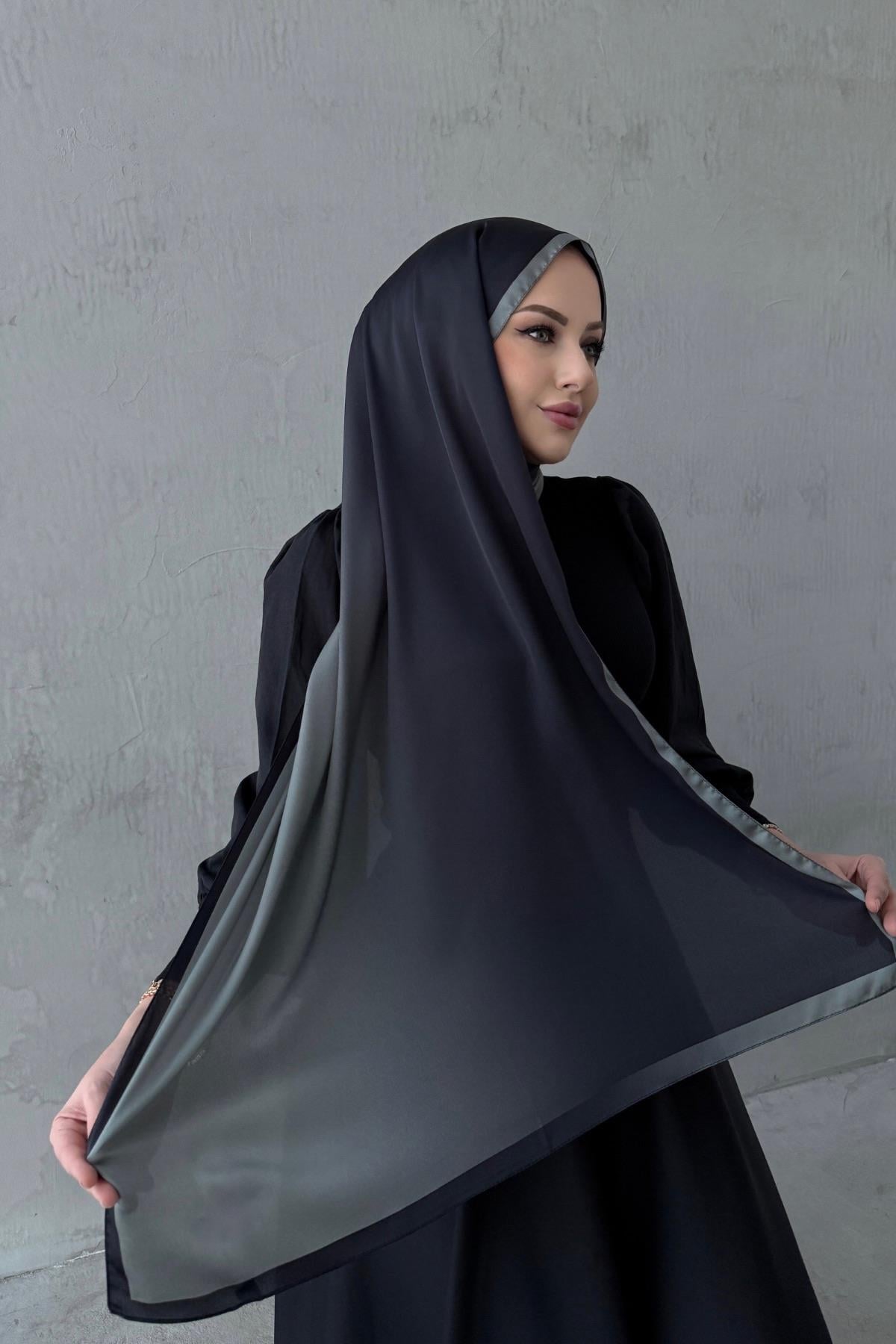 YeşilSiyah Degrade Şal