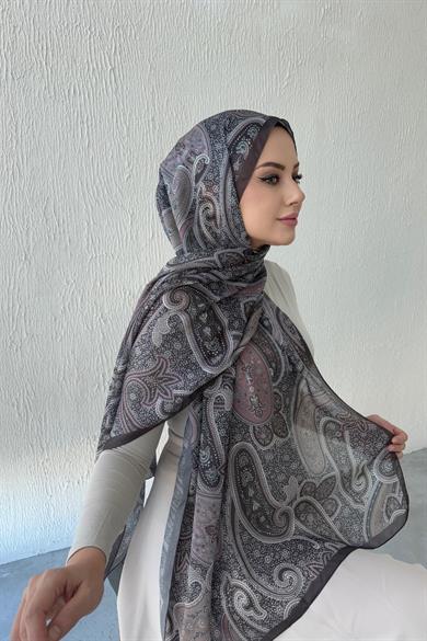 Bitter Brown Pansies Authentic Indian Silk Shawl