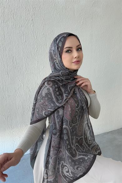 Bitter Brown Pansies Authentic Indian Silk Shawl