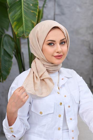 Açık Vizon Bambu Jakar Eşarp