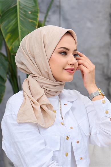 Açık Vizon Bambu Jakar Eşarp