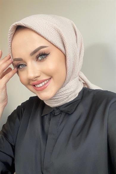 Açık Vizon Naturel Eşarp