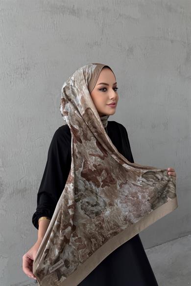 Açık Vizon Tual Koza %100 Pamuk Şal