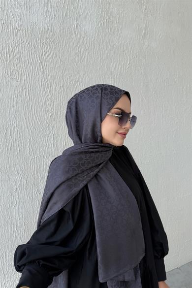 Antrasit Geometrik Jakar Şal
