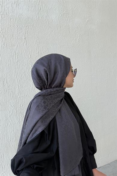 Antrasit Geometrik Jakar Şal