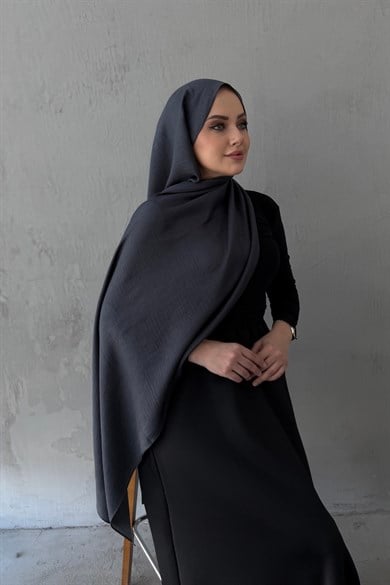 Antrasit Native Bordürlü Naia Şal 