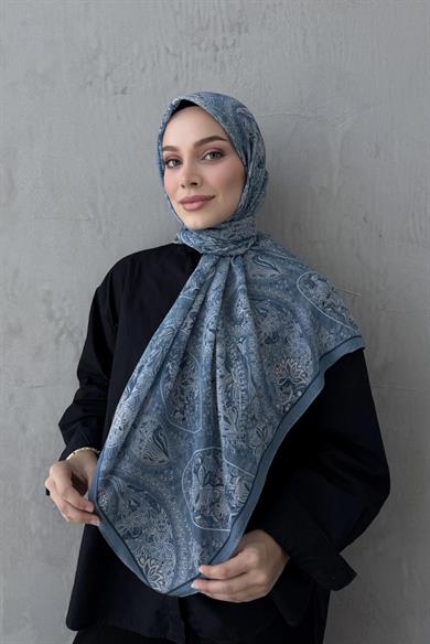 Bebe Mavi Şehvar Bohem Modal İpek Şaleşarp