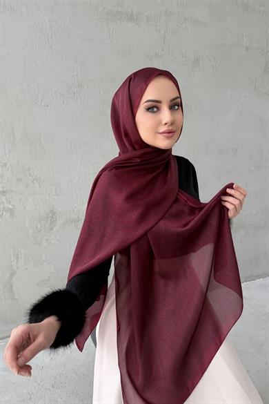 Burgundy Asu Authentic Indian Silk Shawl