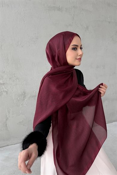 Burgundy Asu Authentic Indian Silk Shawl