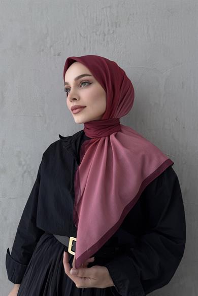 Bordo Degrade Modal İpek Eşarp