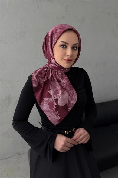 Bordo Efnan Pamuk Eşarp